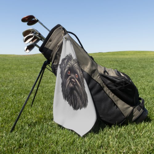 Affenpinscher Black Dog Golf Towel