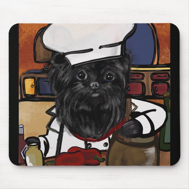 Affenpinscher Chef   Mouse Pad (Front)