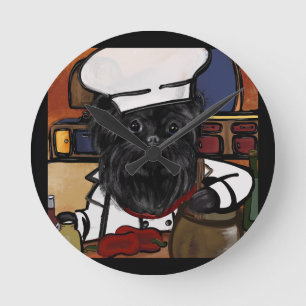 Affenpinscher Chef    Round Clock