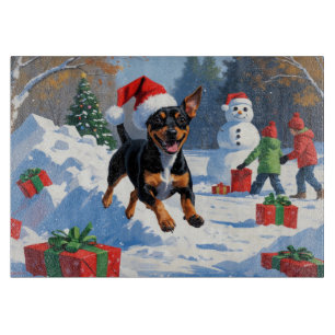 Affenpinscher Christmas Festive Snow Scene Cutting Board