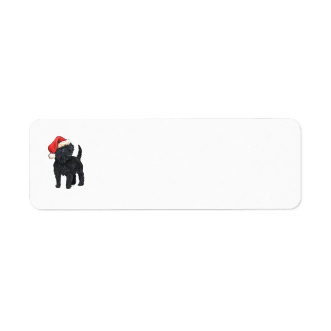 Affenpinscher Christmas Return Address Labels (Front)