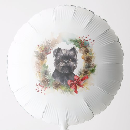 Affenpinscher Christmas Wreath Festive Pup Balloon