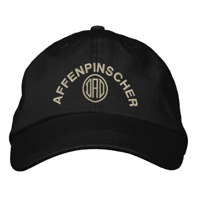Affenpinscher Dad Embroidered Baseball Cap (Front)