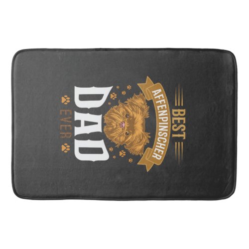 Affenpinscher Dad Ever Dog Face Paw Prints Bath Mat