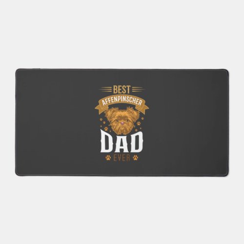 Affenpinscher Dad Ever Dog Face Paw Prints Desk Mat