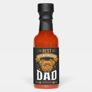 Affenpinscher Dad Ever Dog Face Paw Prints Hot Sauces