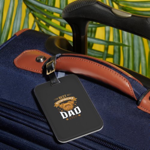 Affenpinscher Dad Ever Dog Face Paw Prints Luggage Tag