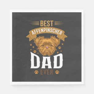 Affenpinscher Dad Ever Dog Face Paw Prints Napkins