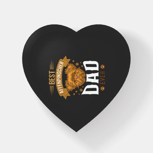 Affenpinscher Dad Ever Dog Face Paw Prints Paperweight