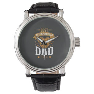 Affenpinscher Dad Ever Dog Face Paw Prints Watch