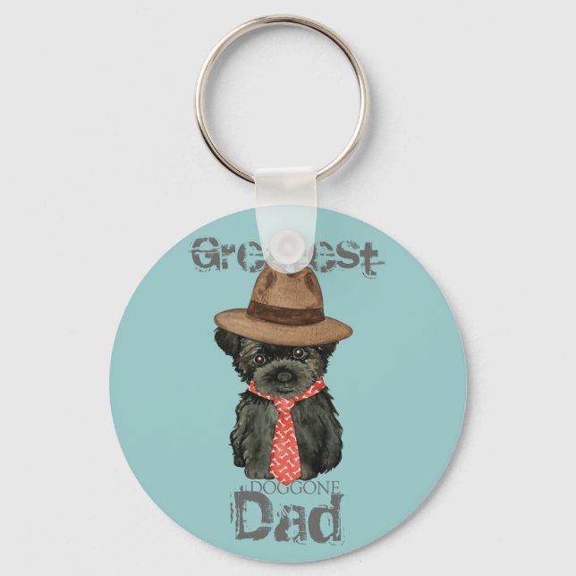Affenpinscher Dad Keychain (Front)