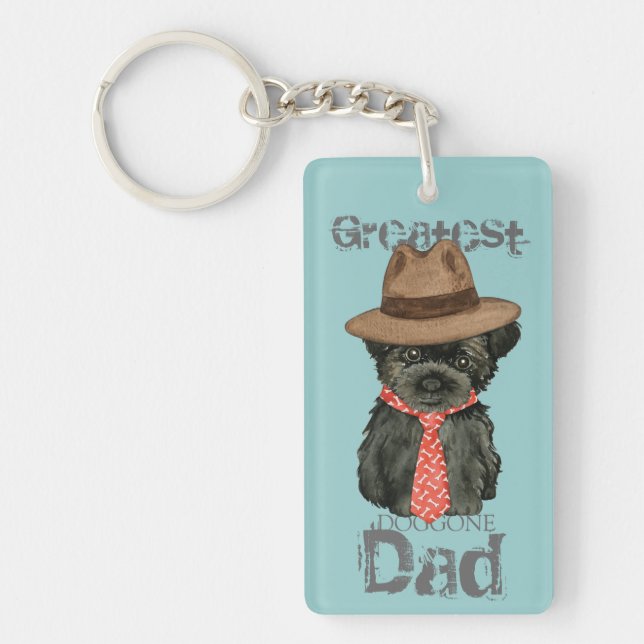 Affenpinscher Dad Keychain (Front)