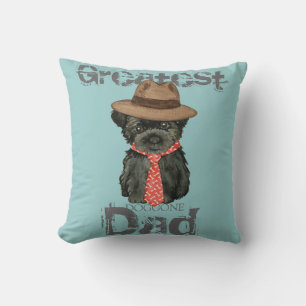 Affenpinscher Dad Throw Pillow