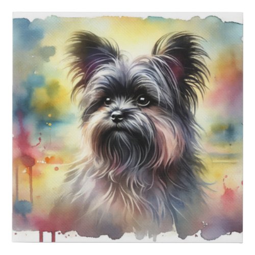 Affenpinscher Dog 210624AREF136 _ Watercolor Faux Canvas Print