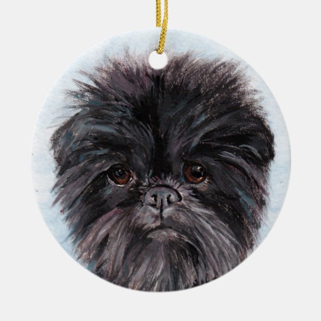 Affenpinscher Dog Art Ornament (Front)