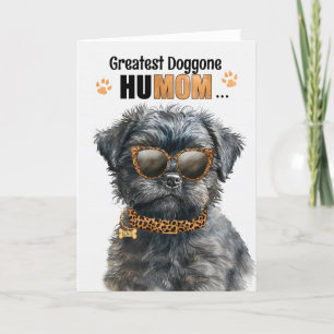 Affenpinscher Dog Best HuMOM Ever Mother's Day Holiday Card