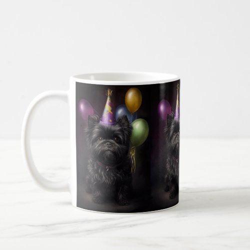 Affenpinscher Dog Birthday Balloons Coffee Mug