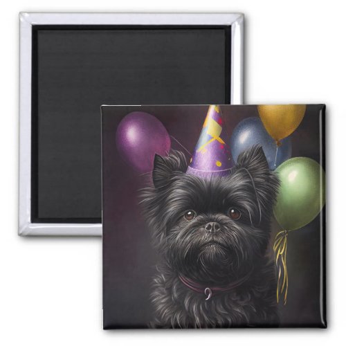 Affenpinscher Dog Birthday Balloons Magnet