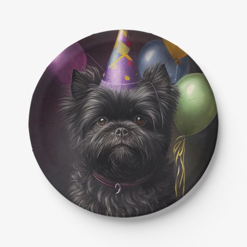 Affenpinscher Dog Birthday Balloons Paper Plates