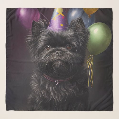 Affenpinscher Dog Birthday Balloons Scarf