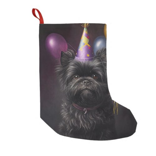 Affenpinscher Dog Birthday Balloons Small Christmas Stocking