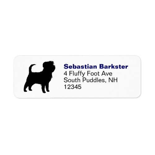Affenpinscher Dog Breed Silhouette Return Address Label