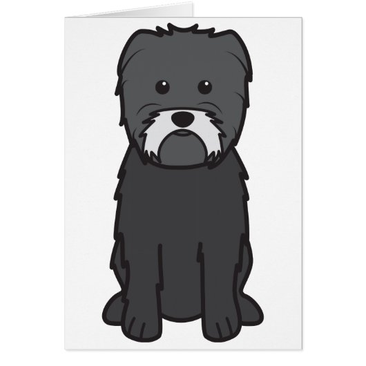 Affenpinscher Dog Cartoon Cards (Front)