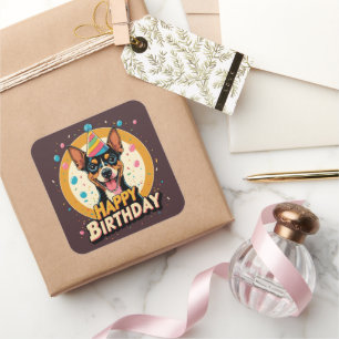 Affenpinscher Dog Colorful  Square Sticker