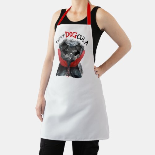 Affenpinscher Dog Funny Halloween Vampire Apron