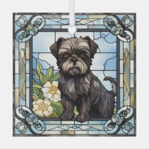 Affenpinscher Dog  Glass Ornament