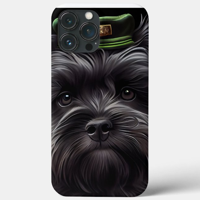 Affenpinscher dog in St. Patrick's Day Dress  Case-Mate iPhone Case (Back)