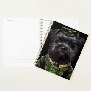 Affenpinscher dog in St. Patrick's Day Dress Planner