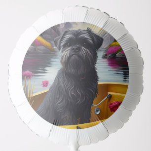 Affenpinscher Dog on a Paddle: A Scenic Adventure Balloon