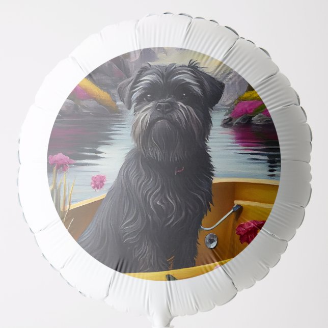 Affenpinscher Dog on a Paddle: A Scenic Adventure Balloon (Front)