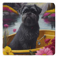 Kitchen Trivets Pot Holders Set of 2, Cute Schnauzer Hearts