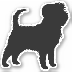 Affenpinscher Dog Silhouette Affen Affie Vinyl Sticker