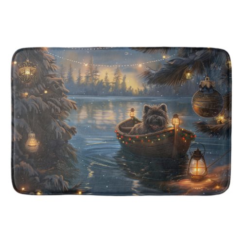 Affenpinscher Festive Christmas Voyage Bath Mat