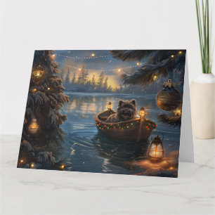Affenpinscher Festive Christmas Voyage Card