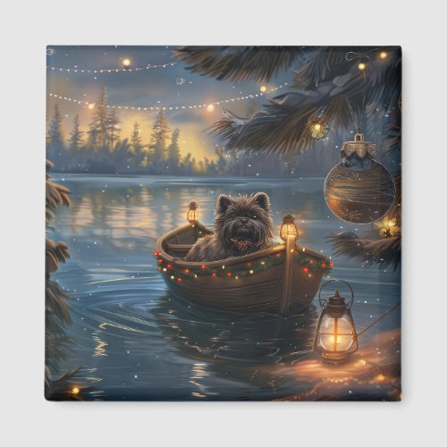 Affenpinscher Festive Christmas Voyage Magnet