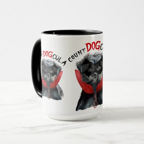 Affenpinscher Funny Count DOGcula Halloween Mug