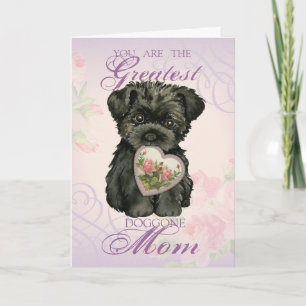 Affenpinscher Heart Mom Card