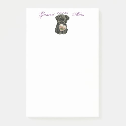 Affenpinscher Heart Mom Post_it Notes