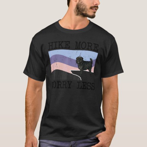 Affenpinscher Hike More Worry Less Graphic Hiking T-Shirt