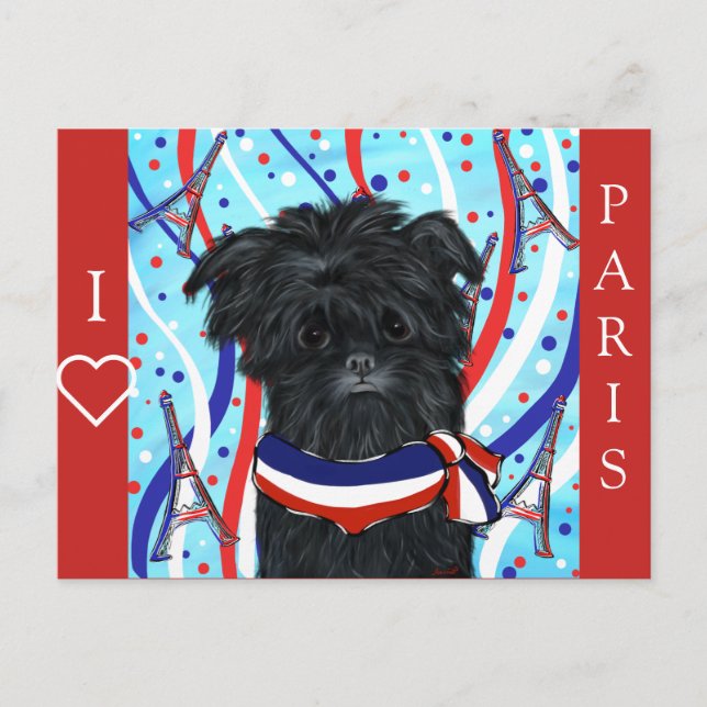 Affenpinscher Holiday Postcard (Front)
