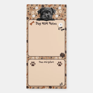 Affenpinscher Mom Notes Paws and Reflect Magnetic Notepad