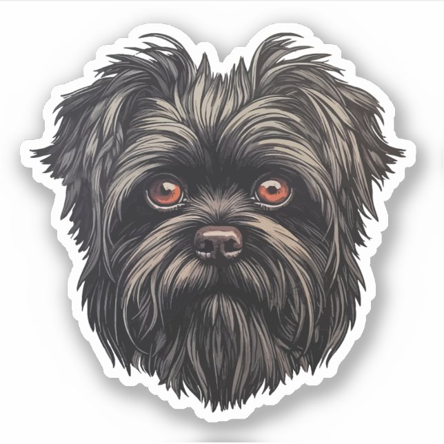 Affenpinscher Monkey Dog Affens Terrier Sticker (Front)