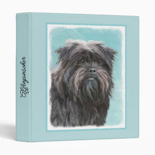 Affenpinscher Painting - Cute Original Dog Art 3 R Ring Binder
