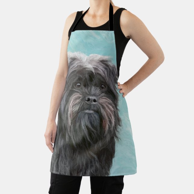 Affenpinscher Painting - Cute Original Dog Art Apron (Insitu)