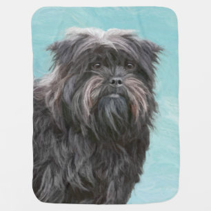 Affenpinscher Painting - Cute Original Dog Art Baby Blanket
