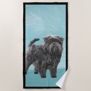 Affenpinscher Painting - Cute Original Dog Art Beach Towel